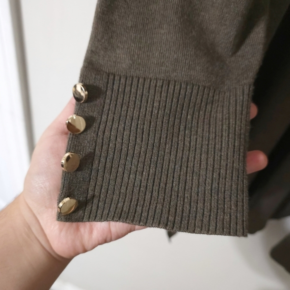 AVENUE Heather Taupe Grey Long Line Open Front Cardigan, Size 18/20, 2X - Picture 4 of 12